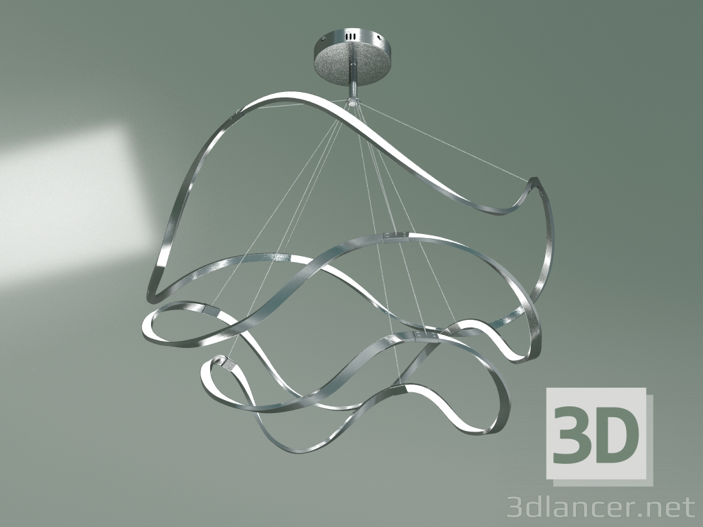 Modelo 3d Candelabro de LED pendente 90109-3 (níquel acetinado) - preview