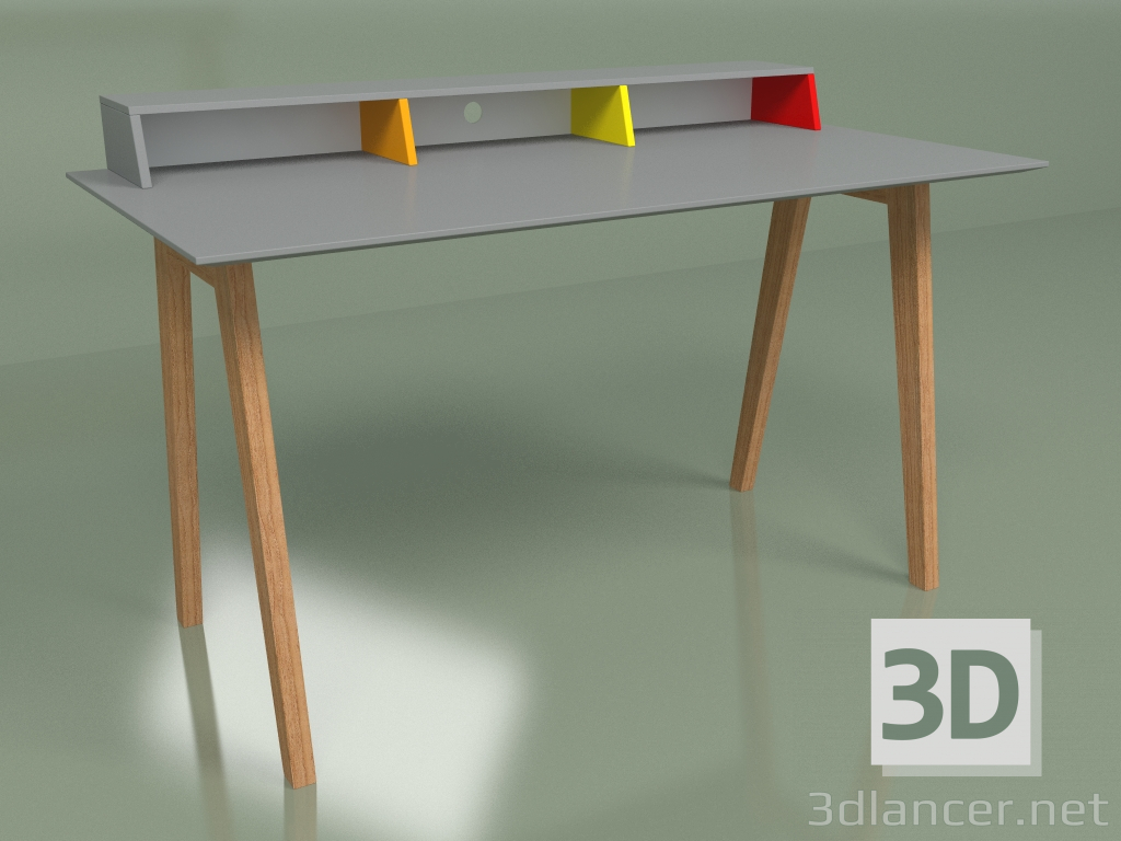 3D Modell Schreibtisch Aston (kaltes Grau) - Vorschau