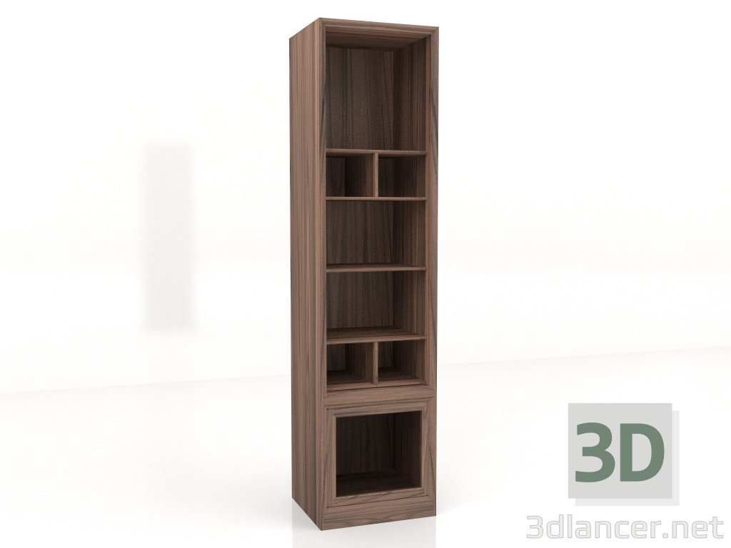 3d model Librería 53x46x210 - vista previa