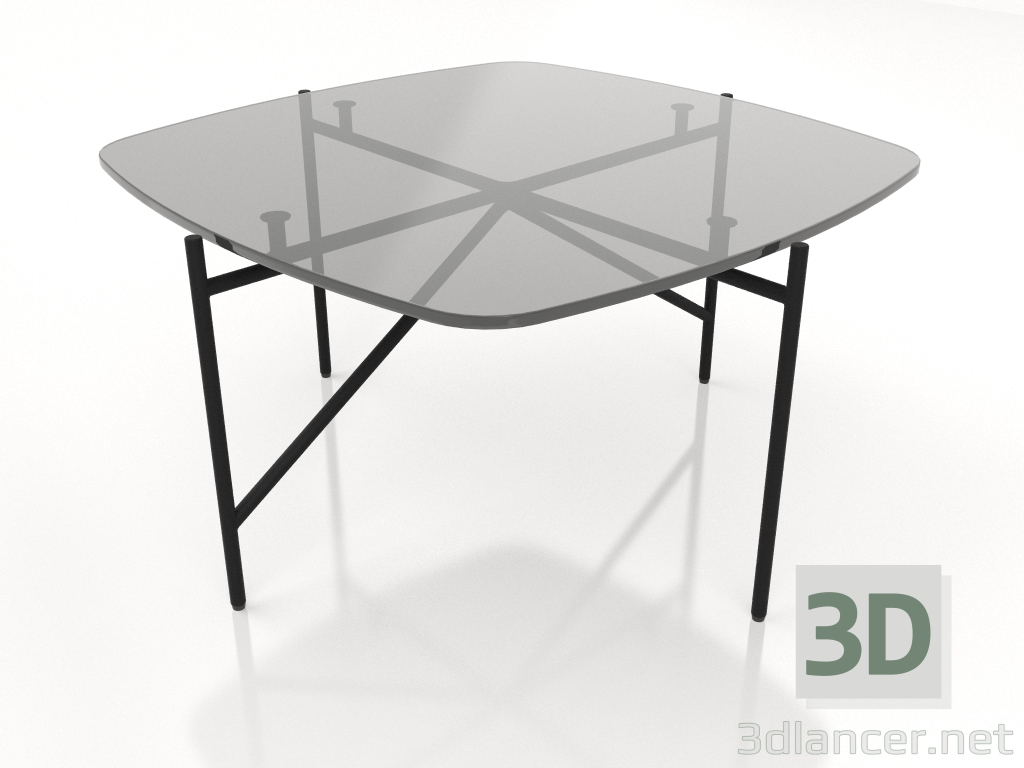 Modelo 3d Mesa baixa 70x70 com tampo de vidro - preview