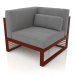 3d model Modular sofa, section 6 left, high back (Wine red) - preview