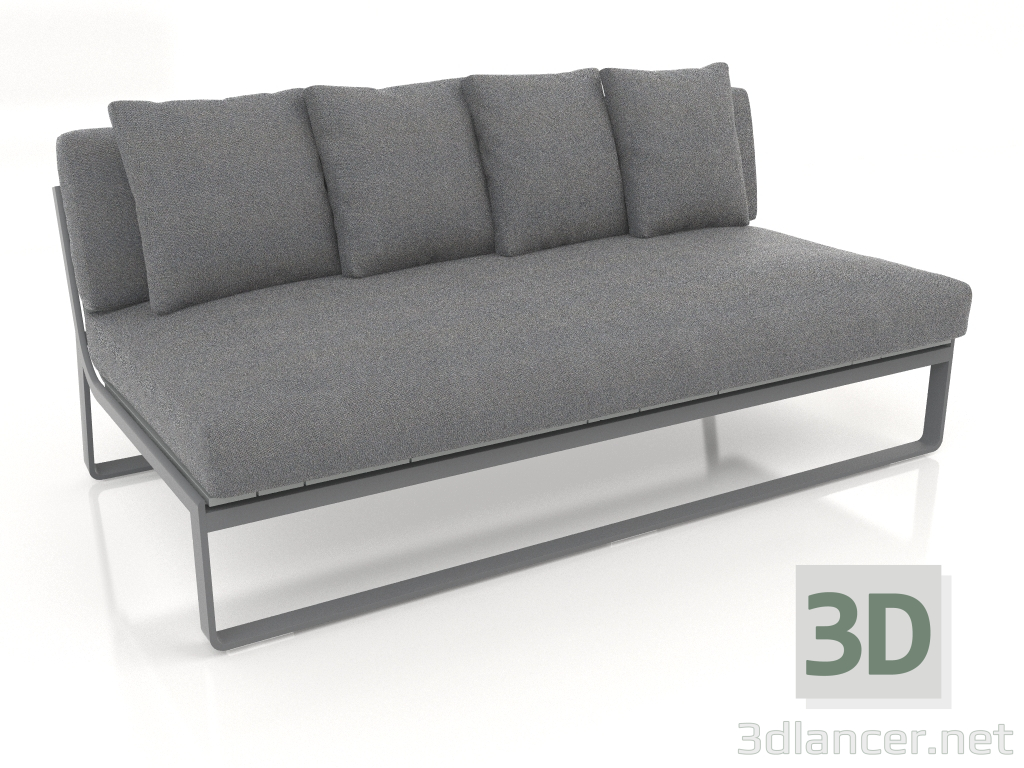 3d model Sofá modular sección 4 (Antracita) - vista previa