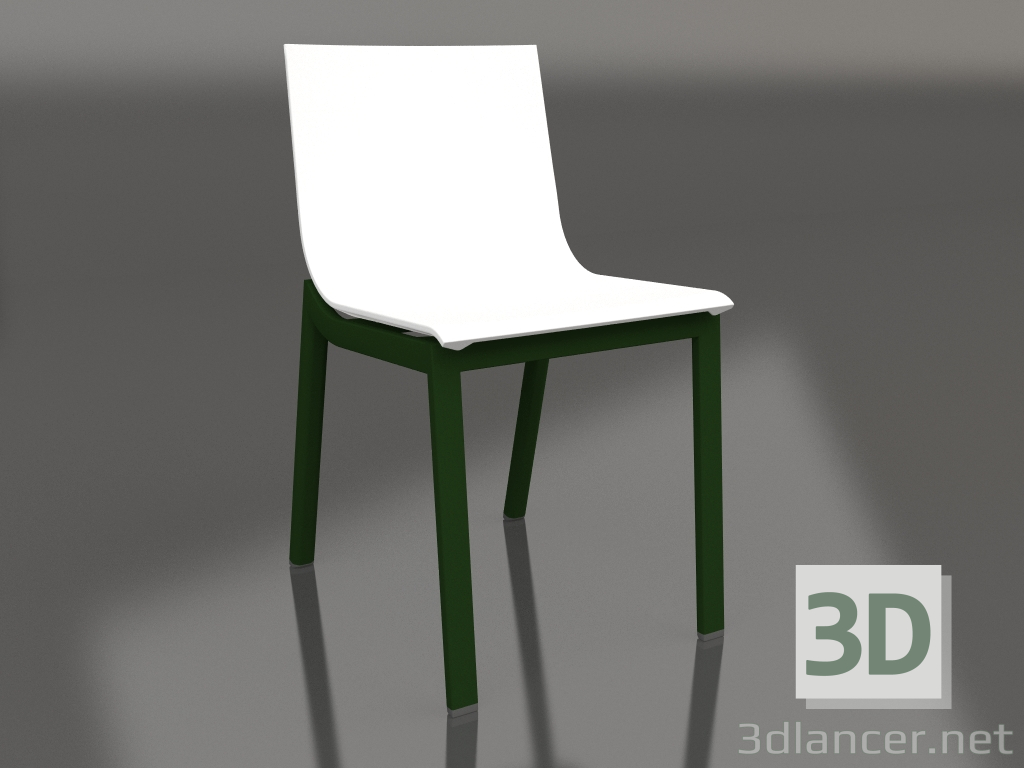 3d model Dining chair model 4 (Bottle green) - preview