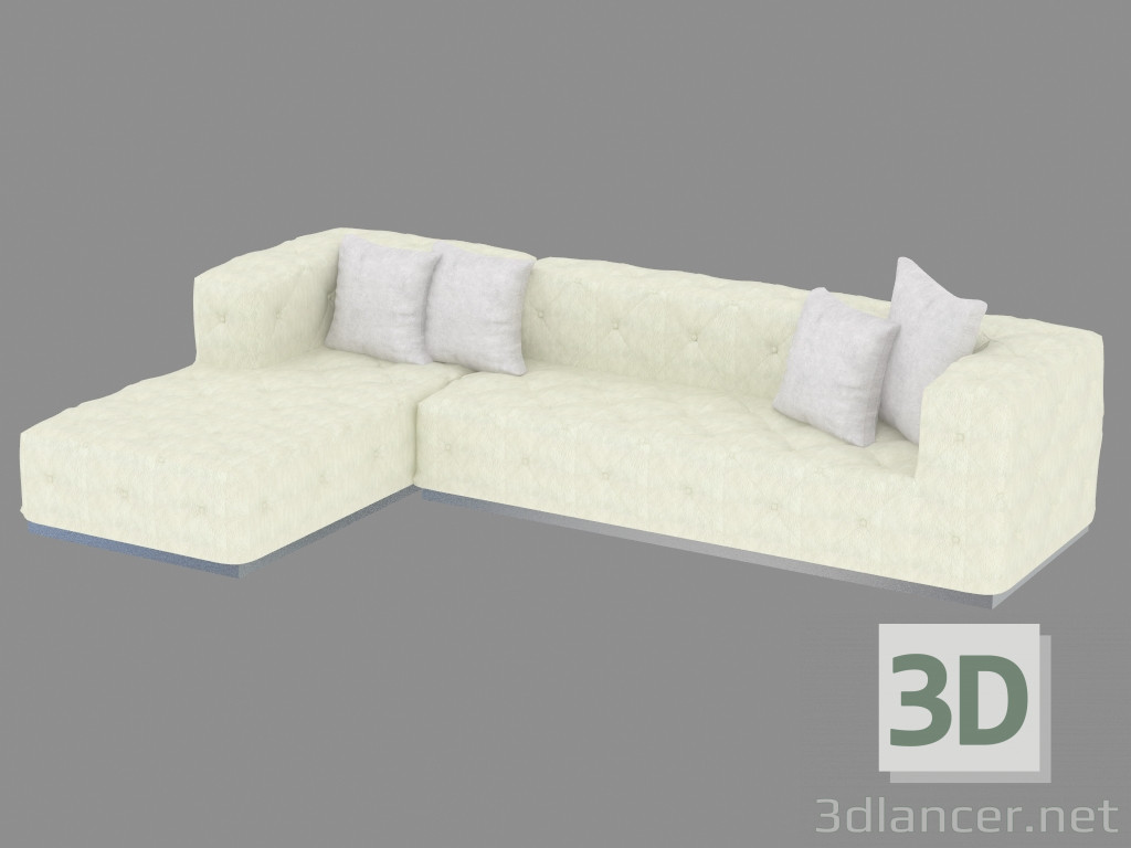 3d model Sofá, esquina, cuatro plazas modular Diamante (330х200х67) - vista previa