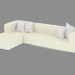 3d model Sofa, corner, four-seater modular Diamante (330х200х67) - preview