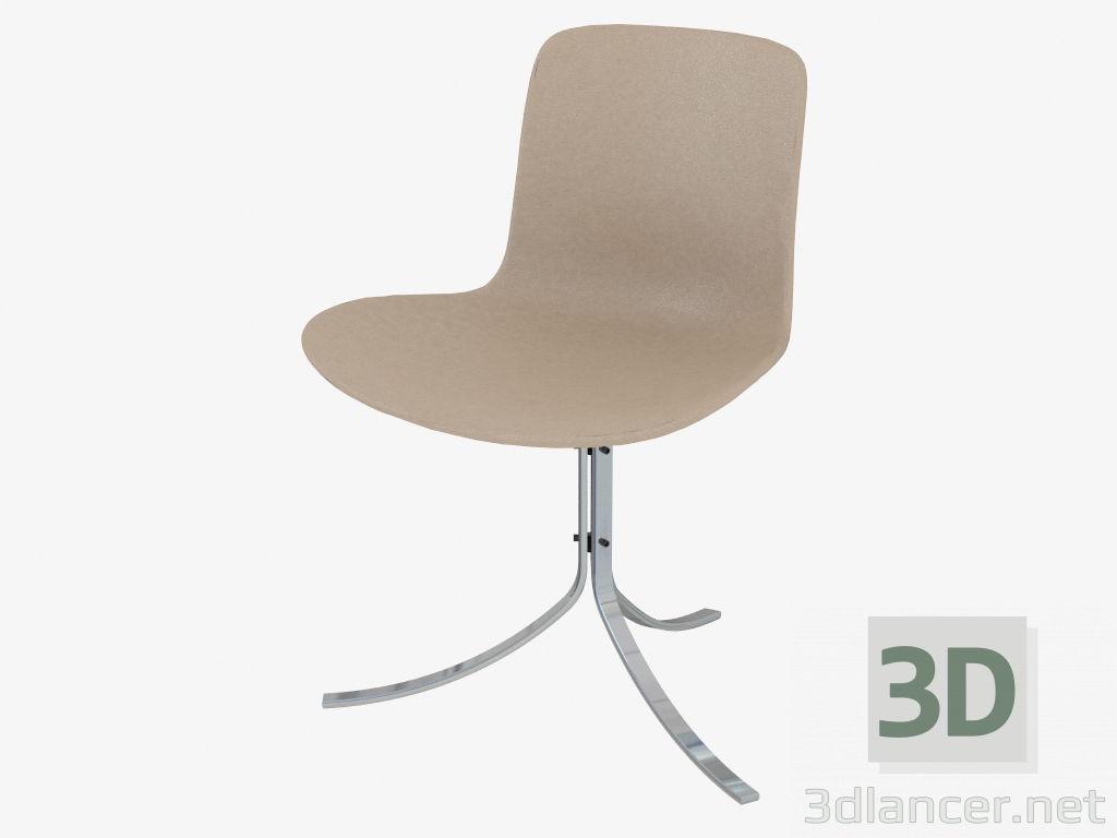 modèle 3D PK9 chaise de tapisserie d'ameublement en cuir - preview