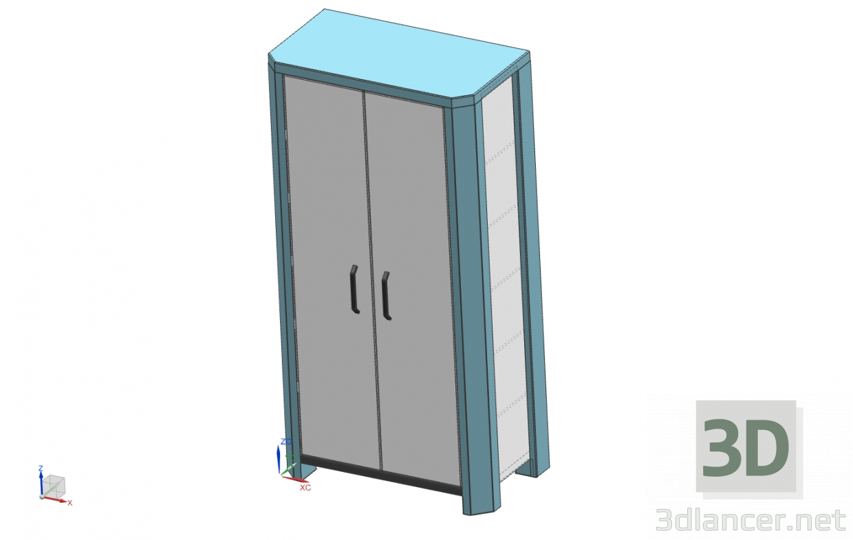 3d model Gabinete industrial - vista previa