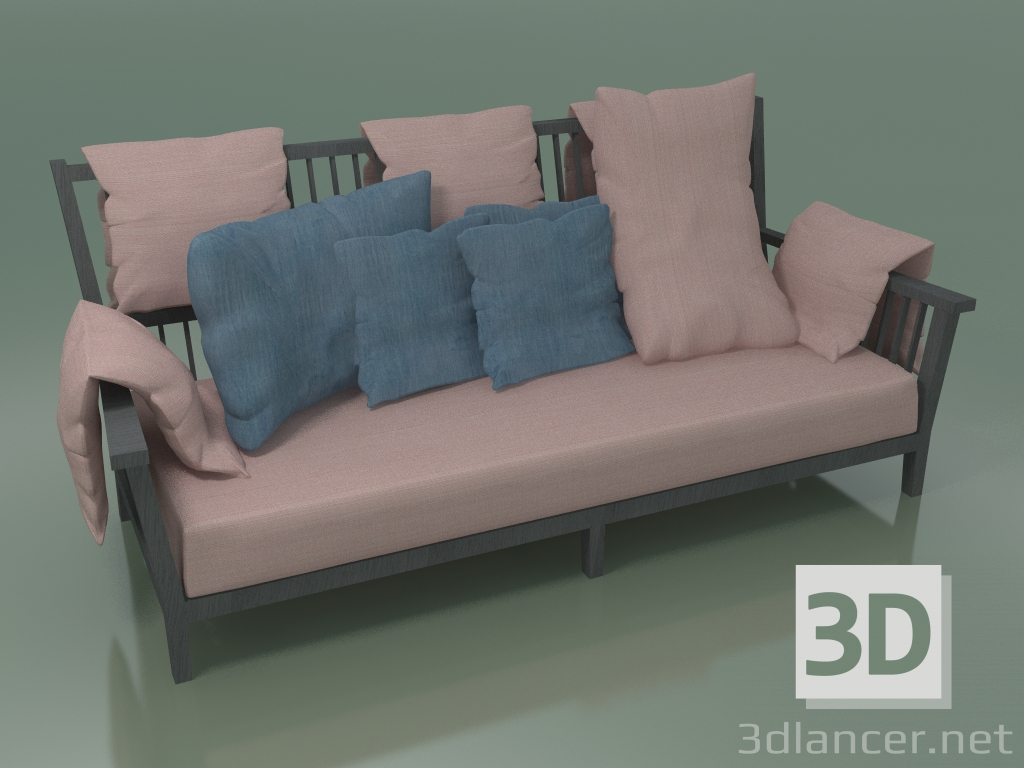 3D Modell Sofa (03, grau) - Vorschau