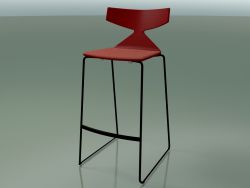 Tabouret de bar empilable 3713 (avec coussin, Rouge, V39)