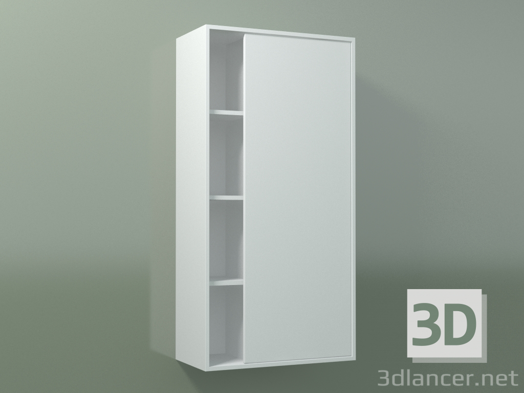 Modelo 3d Armário de parede com 1 porta direita (8CUCCCD01, Glacier White C01, L 48, P 24, H 96 cm) - preview