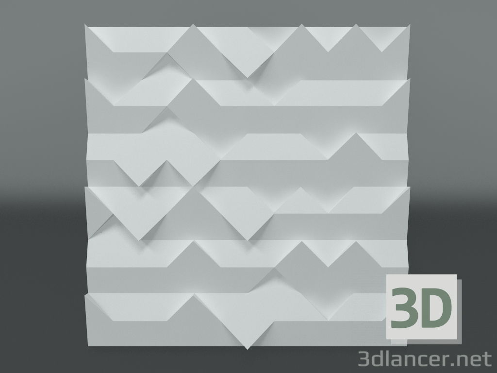 Modelo 3d Painel 3d de gesso F-112 - preview