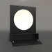 3d model Mirror (with open drawer) ZL 15 (802x200x1000, wood black) - preview