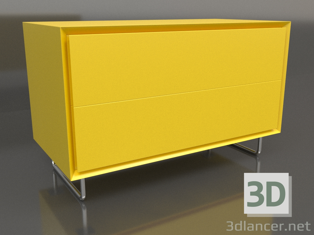 3d model Mueble TM 012 (800x400x500, amarillo luminoso) - vista previa