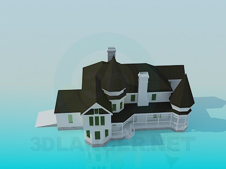 3d model Manor - vista previa