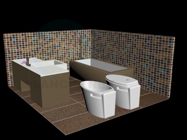 3d model bathroom - preview