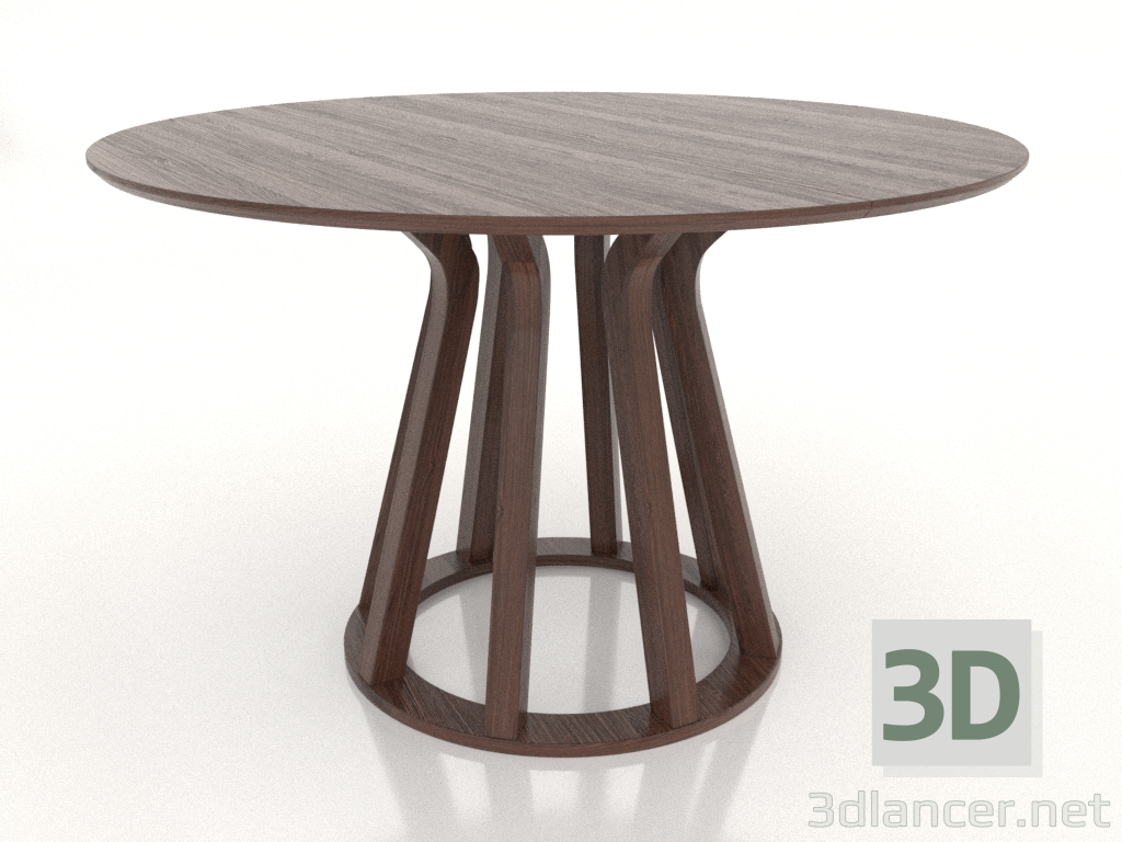 3d model Dining table Ø 1200 mm (dark walnut) - preview