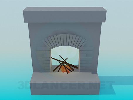 3d model Fireplace - preview