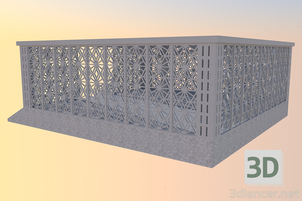 3 डी मॉडल गर्मियों में घर - पूर्वावलोकन