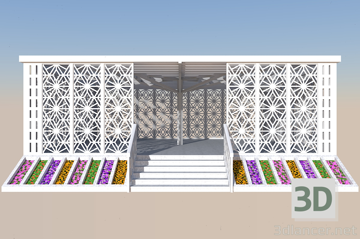 3 डी मॉडल गर्मियों में घर - पूर्वावलोकन