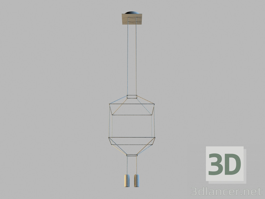 modèle 3D lampe suspendue 0312 - preview