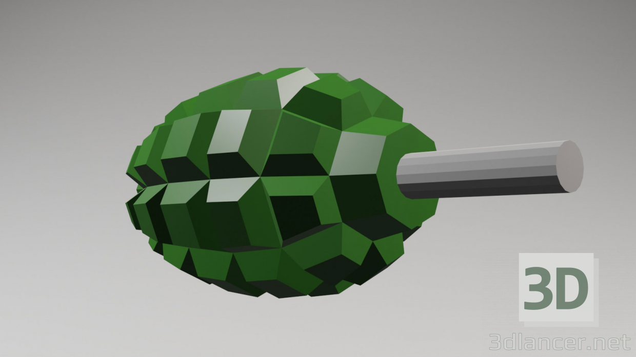 3d Soviet / Russian grenade F-1 (For pepakura) model buy - render