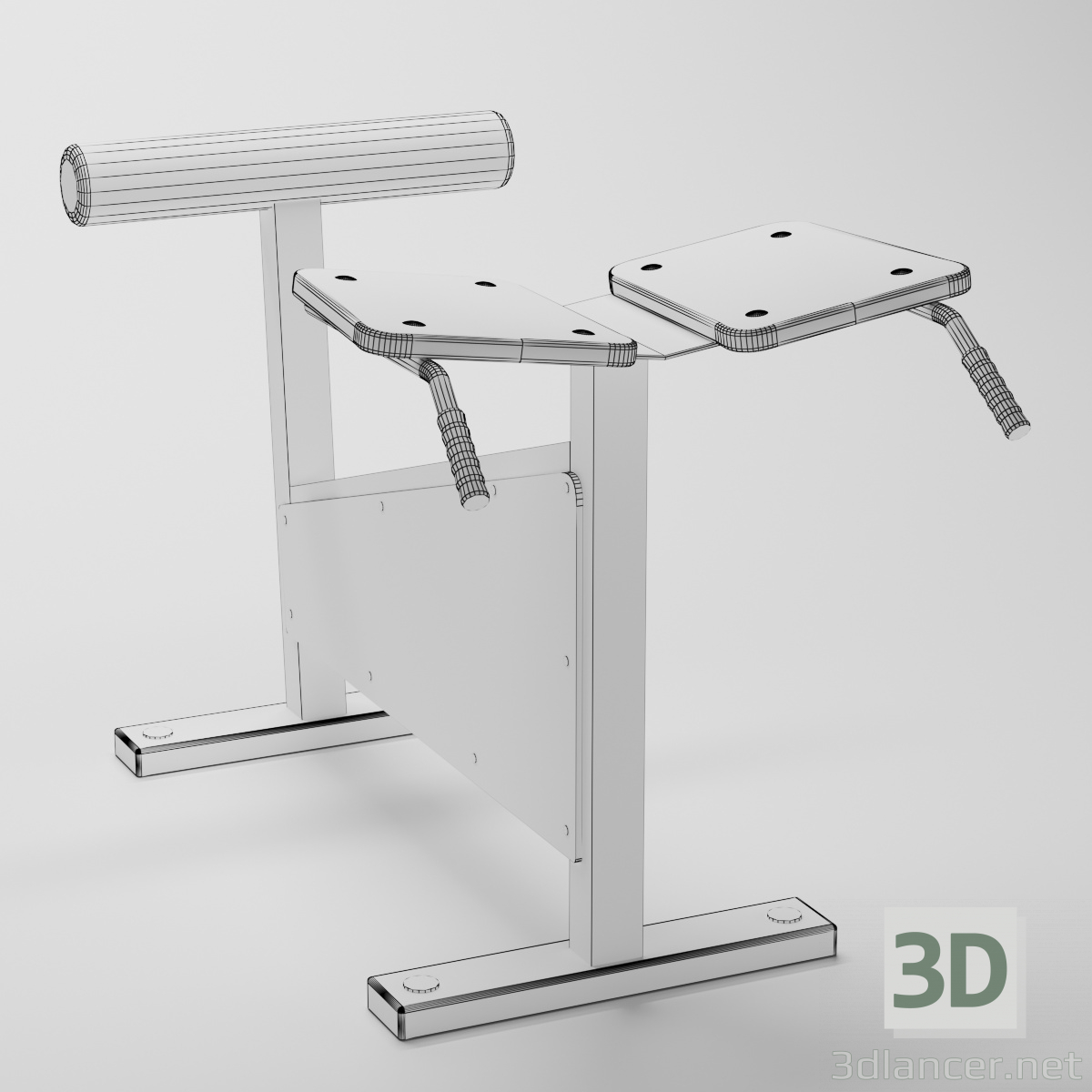 Straßenübungsgerät "Hyperextension" 3D-Modell kaufen - Rendern