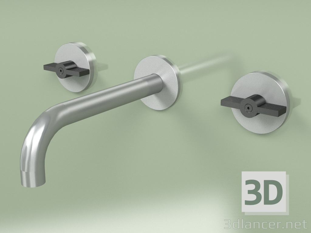 3d model Wall set of 2 separate mixers with spout (19 10 V, AS-ON) - preview