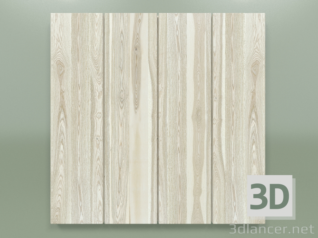 3d model Panel con listón 100X20 mm (ligero) - vista previa