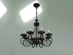 Lustre suspenso 22404-8 (preto com dourado)