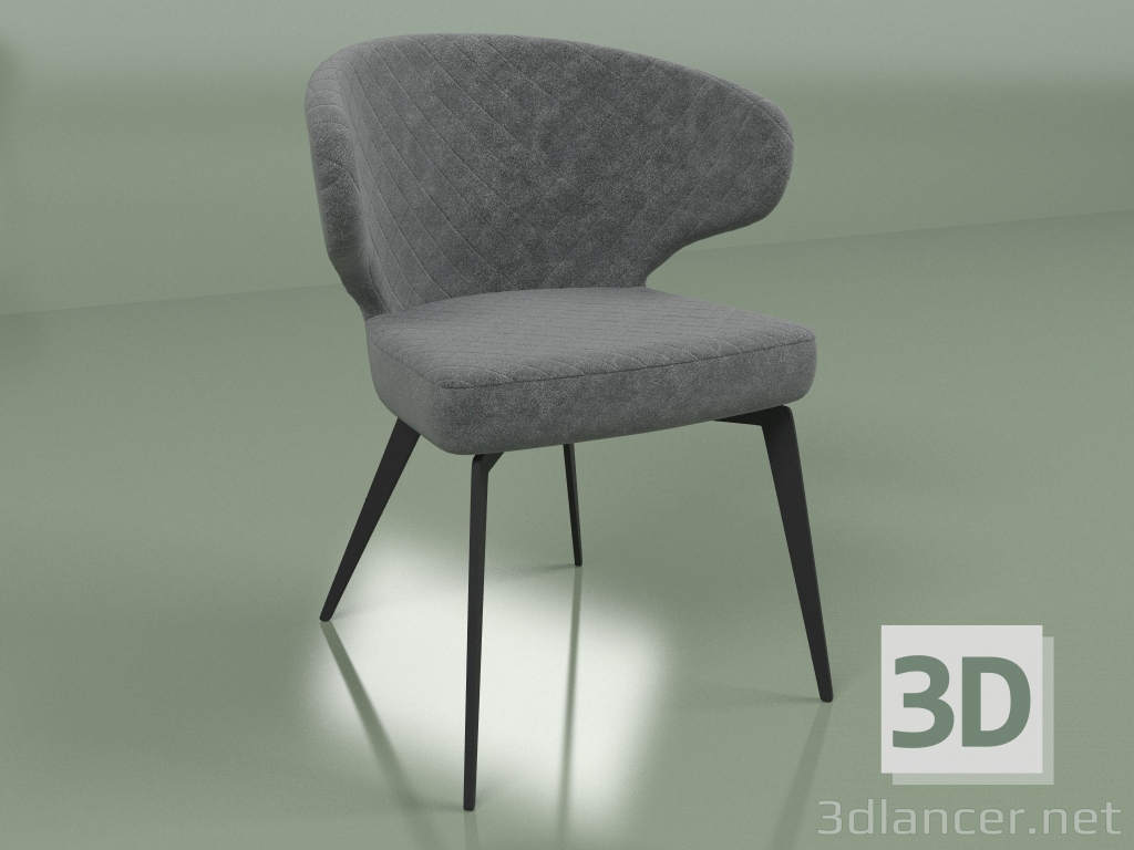 modèle 3D Chaise de salle à manger Keen (gris huile) - preview