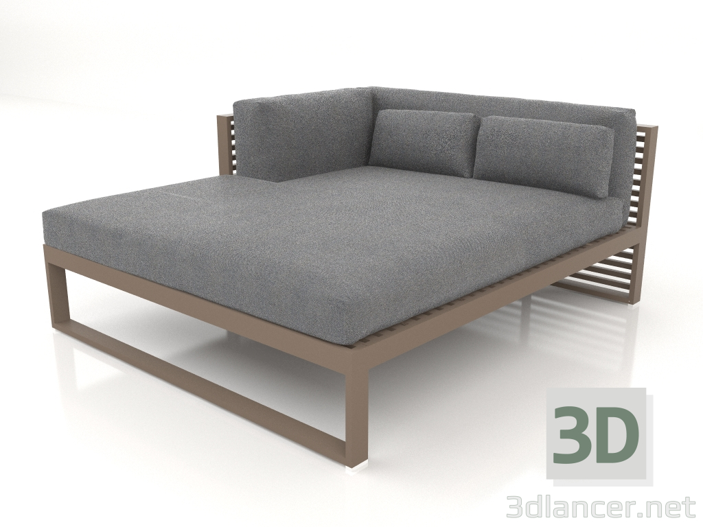 3d model Sofá modular XL, sección 2 izquierda (Bronce) - vista previa