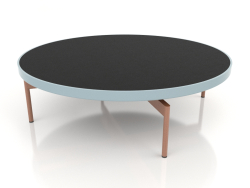 Table basse ronde Ø120 (Bleu gris, DEKTON Domoos)