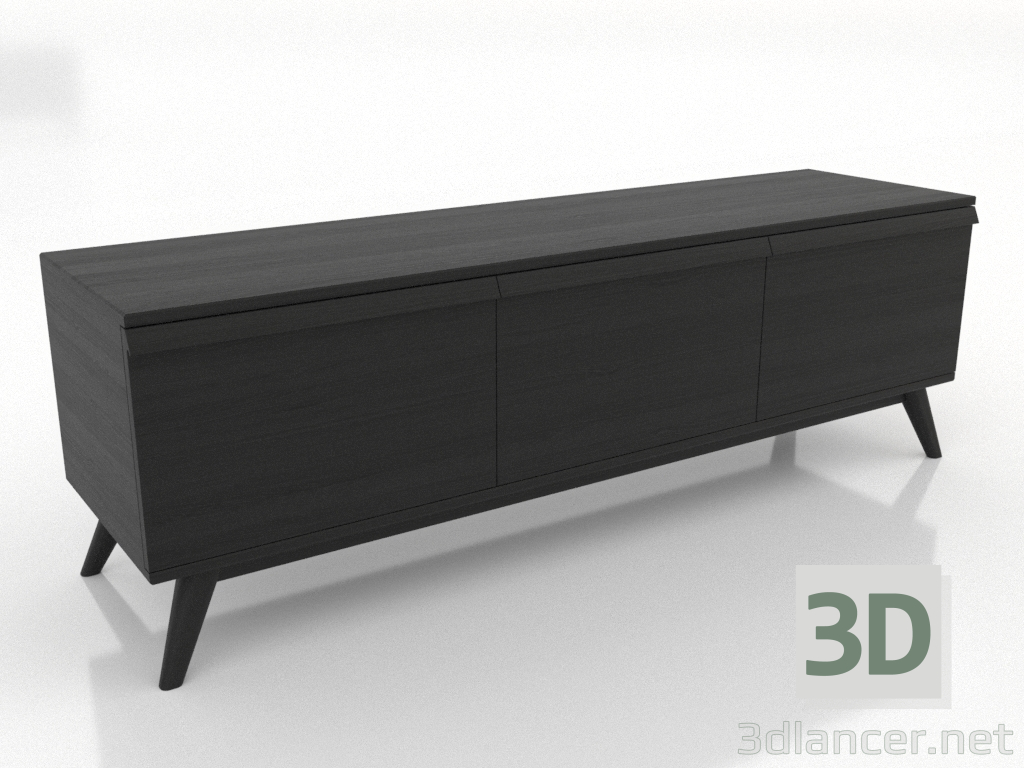 modèle 3D Meuble TV 1500 mm (noir RAL 9005) - preview modèle 3D Meuble TV 1500 mm (noir RAL 9005) - preview