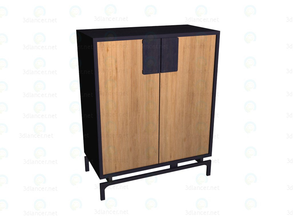 3d model Cajonera de 2 puertas - vista previa