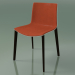 3d model Chair 0358 (4 wooden legs, with front trim, polypropylene PO00101, wenge) - preview