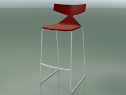 Tabouret de bar empilable 3713 (avec coussin, Rouge, V12)