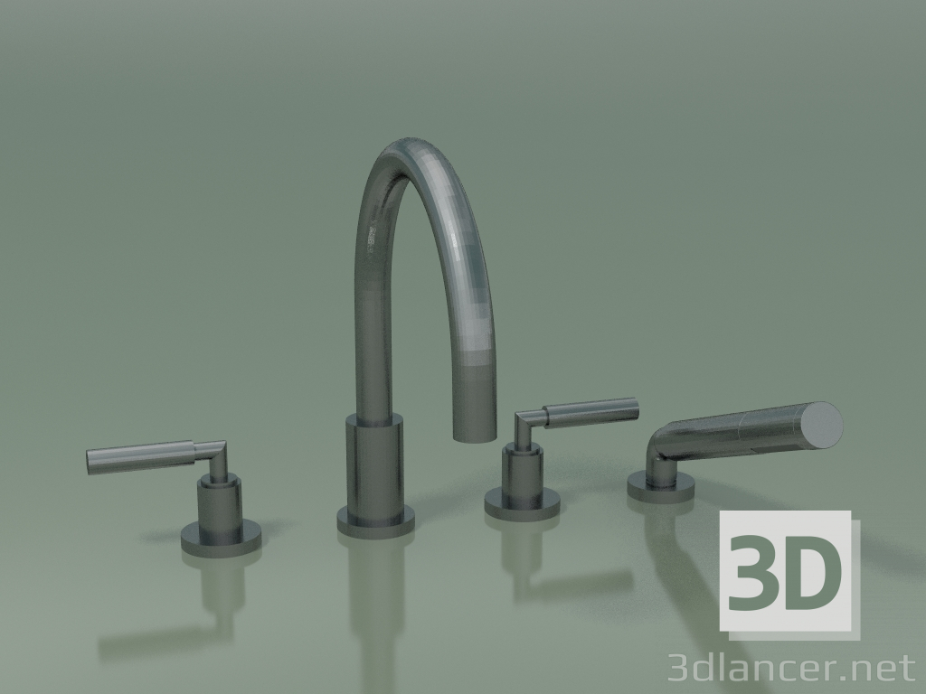 3D Modell Duschset für Badewanne, zur seitlichen Montage (27 512 882-99) - Vorschau