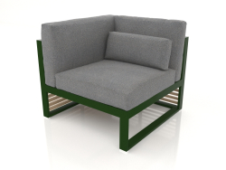 Modular sofa, section 6 left, high back (Bottle green)