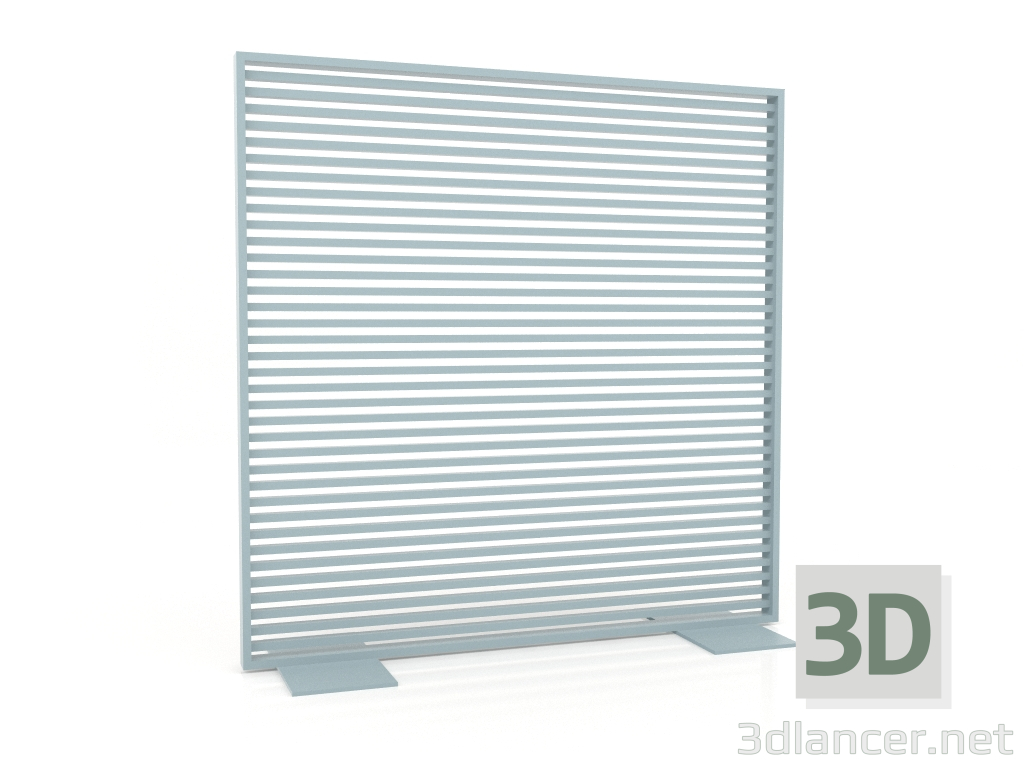 3d model Mampara de aluminio 150x150 (Gris azul) - vista previa