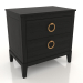 3d model Bedside table (black RAL 9005, option 4) - preview