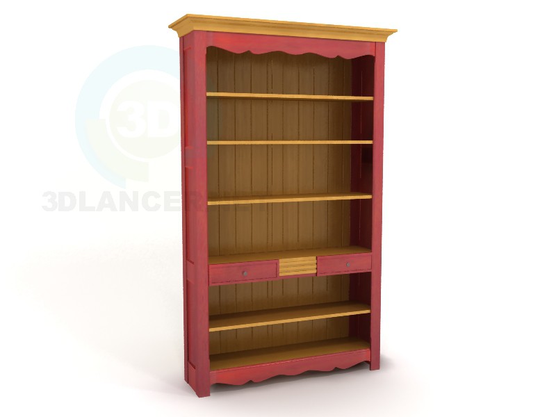 3d model Librería Grunge - vista previa