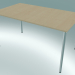 3d model Rectangular table with round legs (1400x800mm) - preview