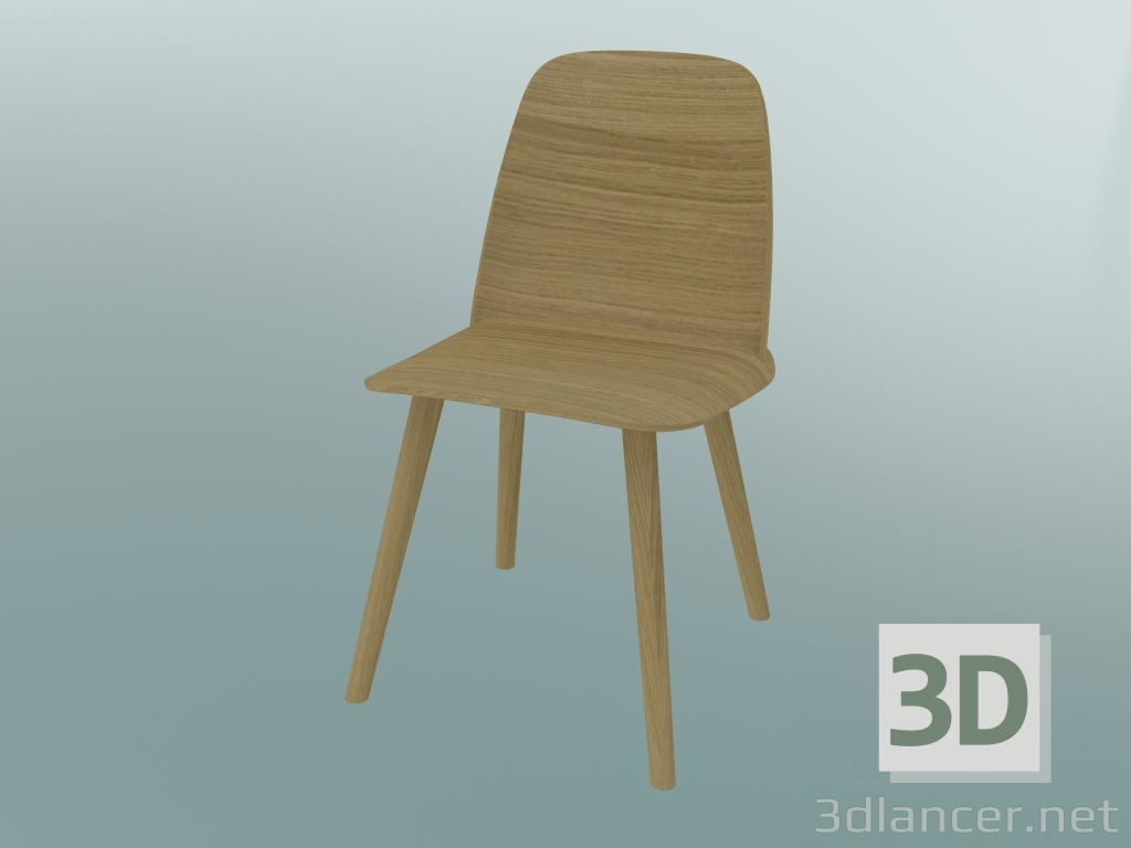 modello 3D Sedia Nerd (Rovere) - anteprima