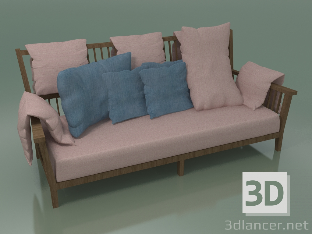 modello 3D Divano (03, Naturale) - anteprima