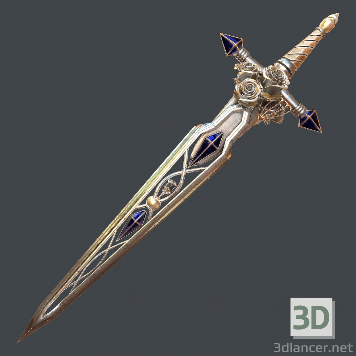 3d Fantasy sword 21 3d model model buy - render