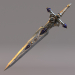 3d Fantasy sword 21 3d model модель купити - зображення