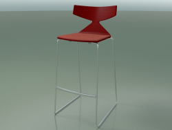 Tabouret de bar empilable 3713 (avec coussin, Rouge, CRO)