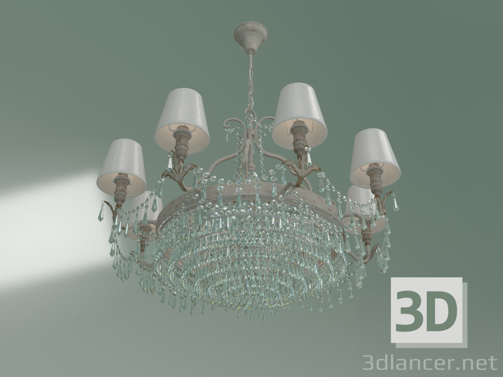 modèle 3D Lustre suspendu avec cristal 305-15 - preview