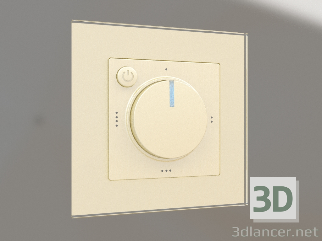 modèle 3D Thermostat électromécanique pour plancher chauffant (champagne ondulé) - preview