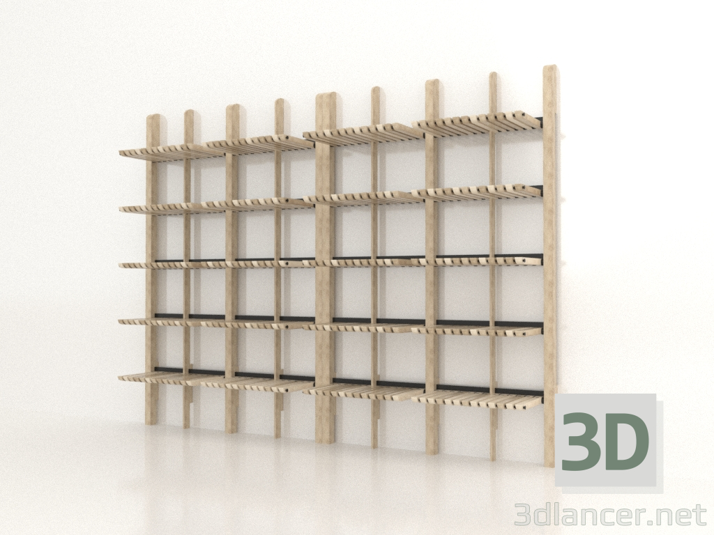 modello 3D Scaffale 3000 - anteprima